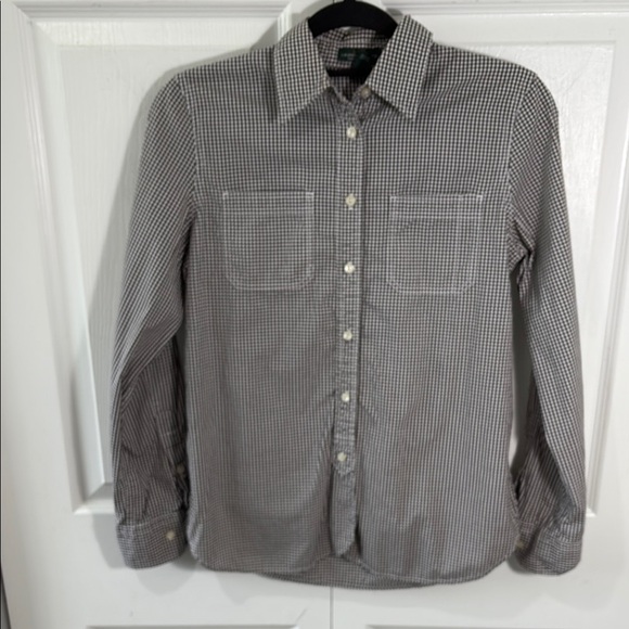Ralph Lauren GinghamCasual Button Down Shirt with Long Sleeves - Picture 1 of 8